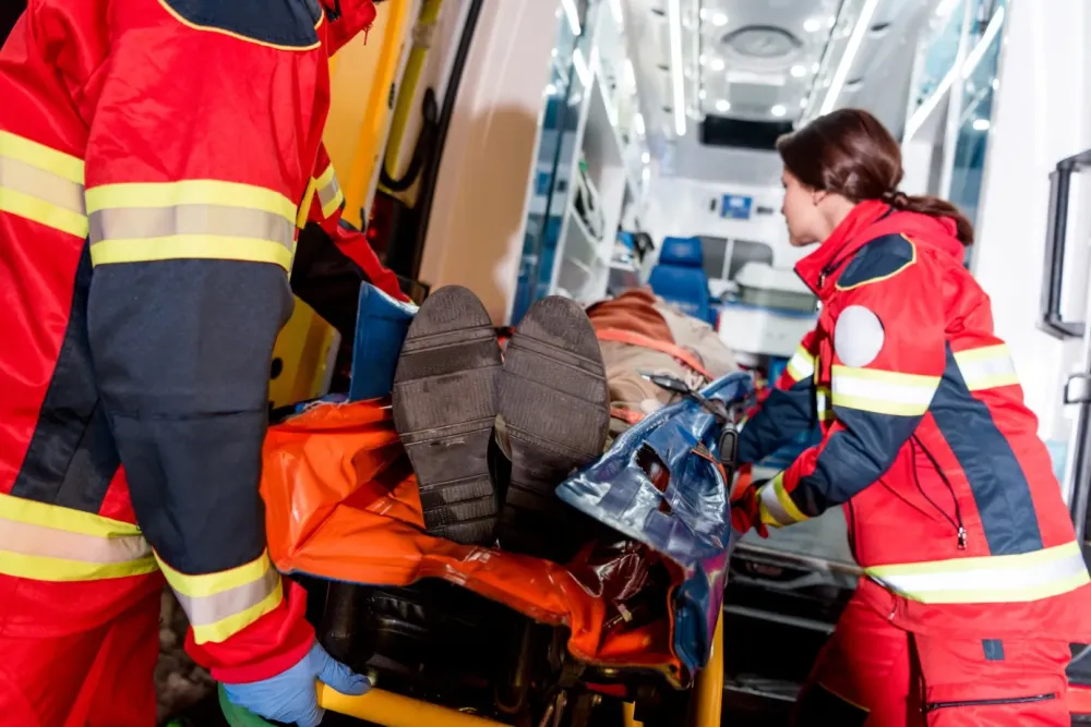 Transports de patients assis près de Gruissan